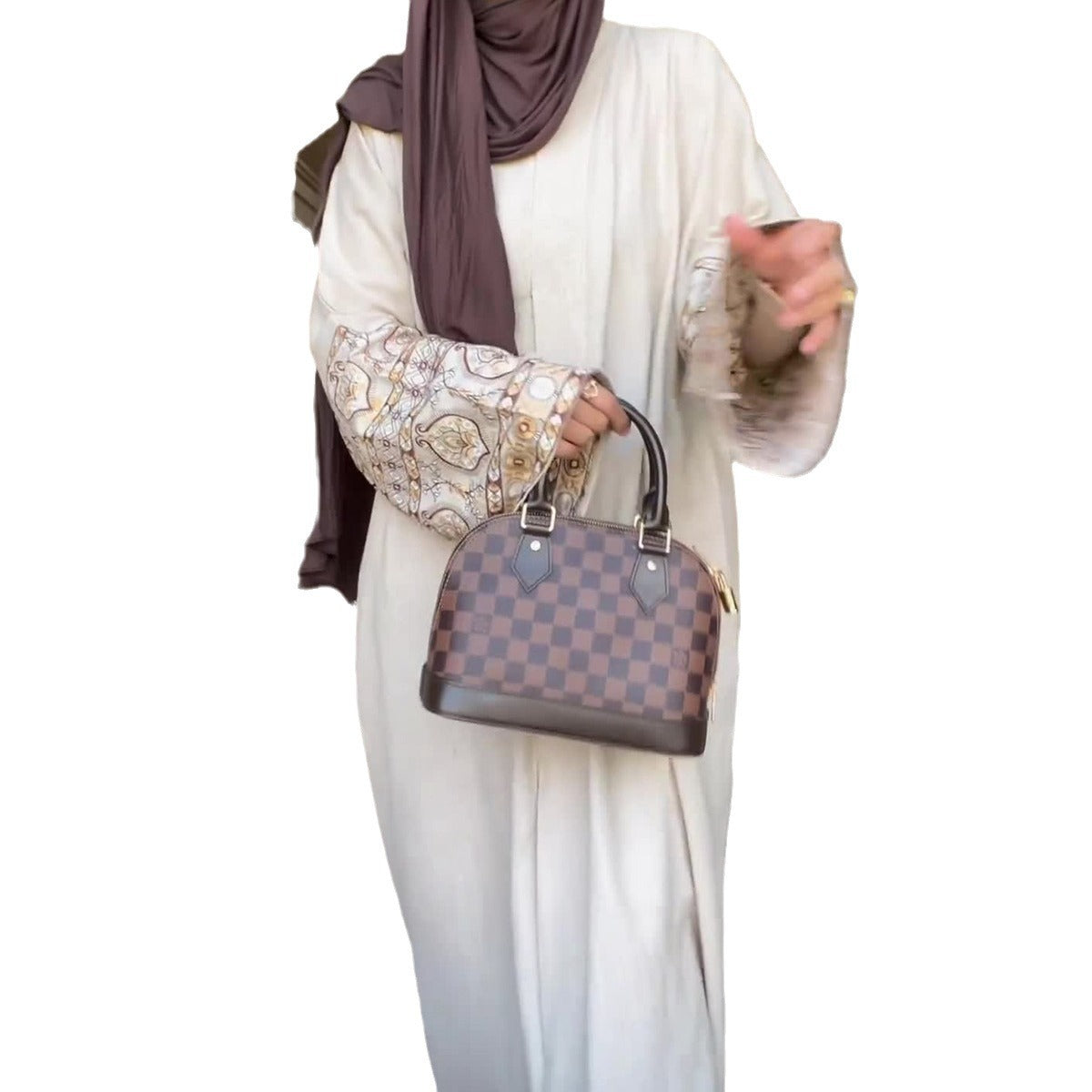 Women's Printed Bohemian Style Puff Sleeve Loose Retro Long Dress