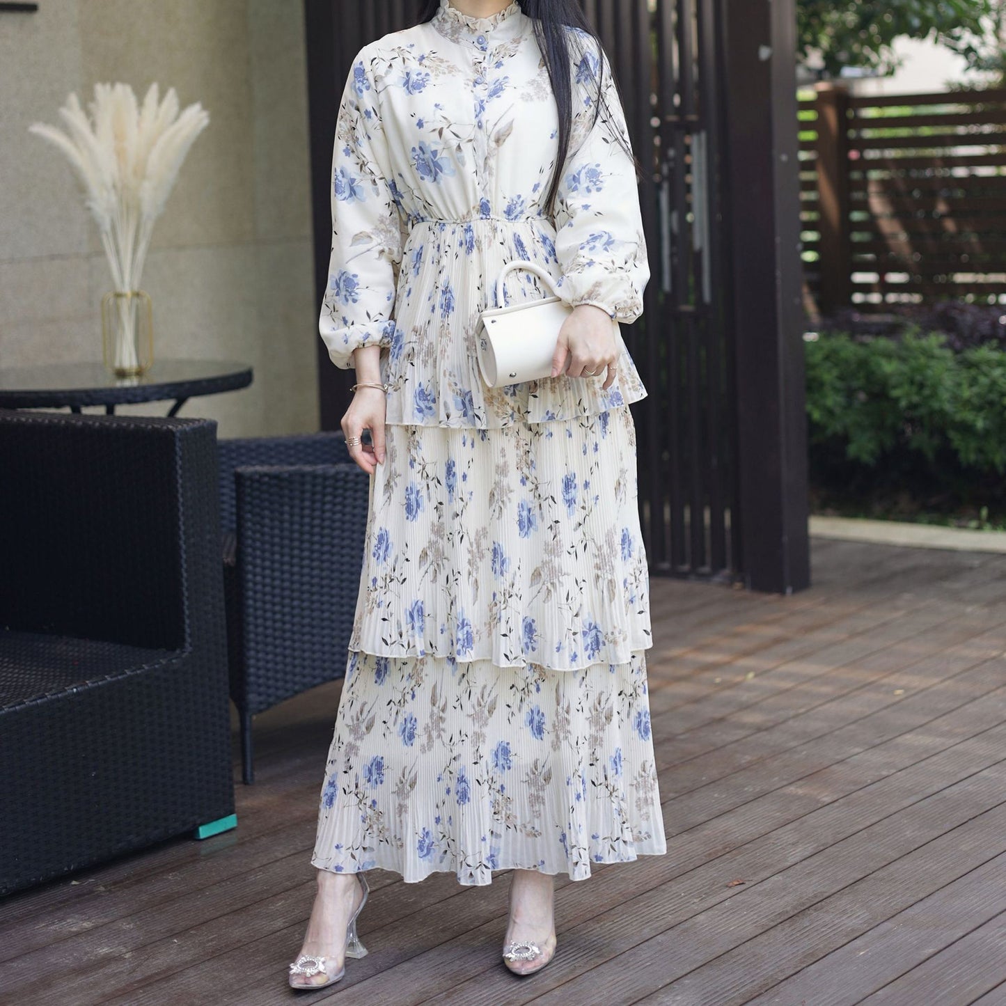 European And American Middle East Pure Meiqi Printed Dress